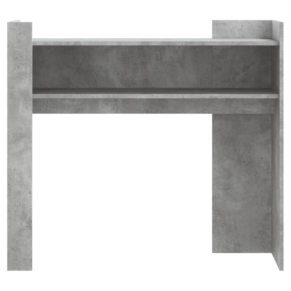 vidaXL Mesa consola de madera de ingeniería gris hormigón 100x35x90 cm