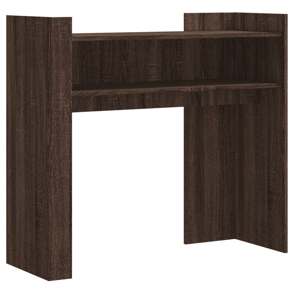 vidaXL Mesa consola de madera de ingeniería marrón roble 100x35x90 cm