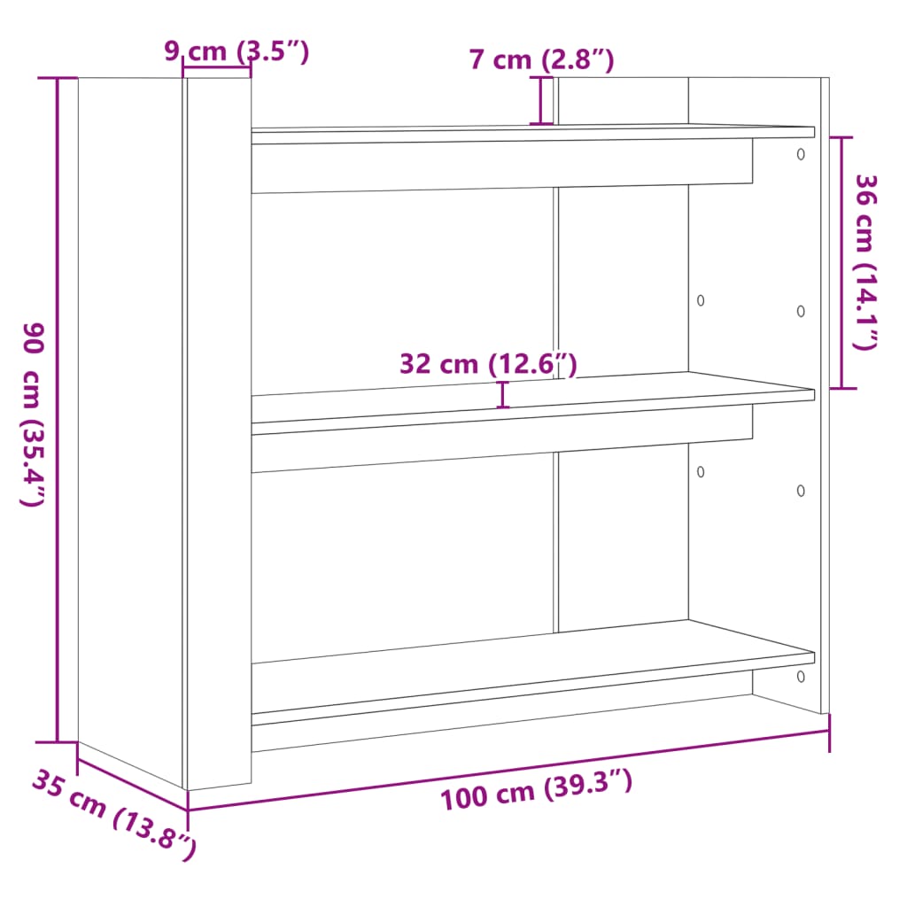 vidaXL Mesa consola de madera de ingeniería negra 100x35x90 cm