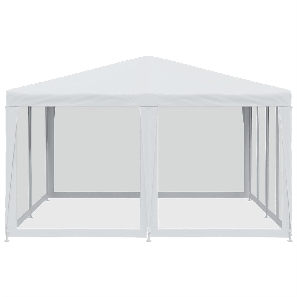 vidaXL Carpa para fiestas con 8 paredes de malla HDPE blanco 4x4 m