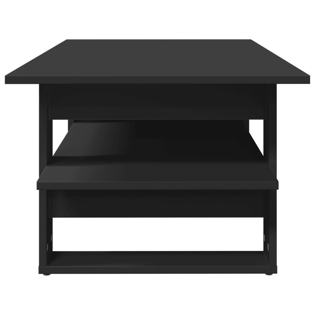 vidaXL Mesa de centro madera de ingeniería negra 102x55x42 cm