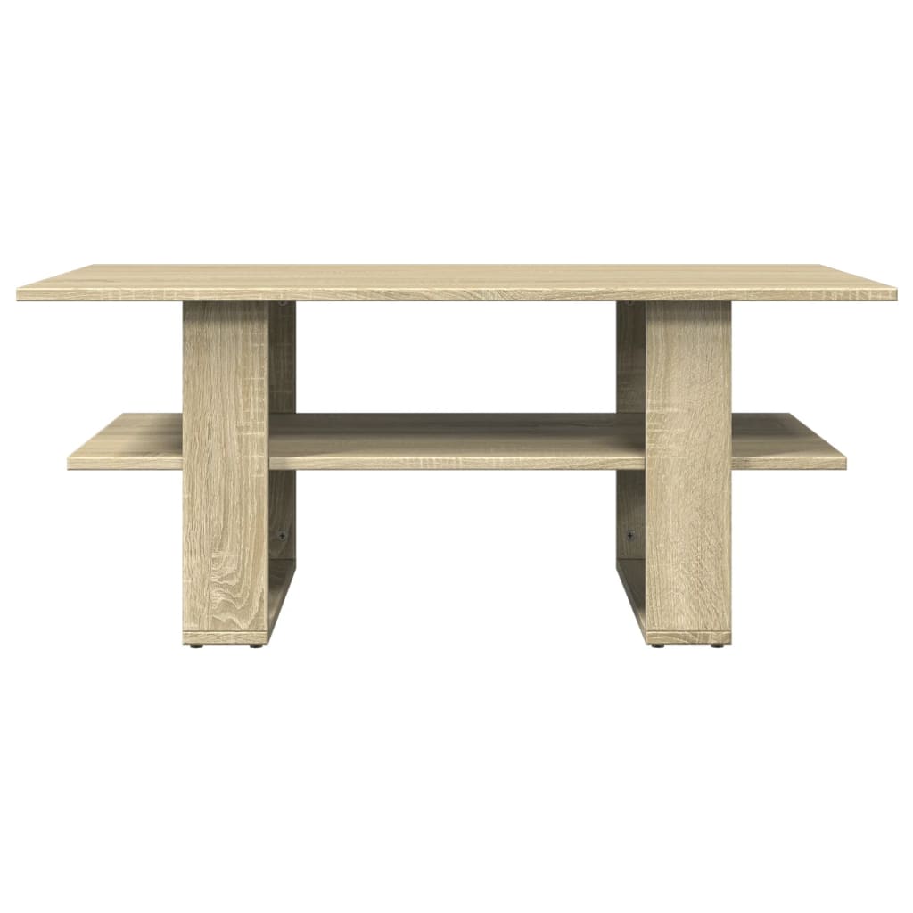 vidaXL Mesa de centro madera de ingeniería roble Sonoma 102x55x42 cm