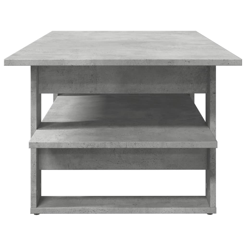 vidaXL Mesa de centro madera de ingeniería gris hormigón 102x55x42 cm