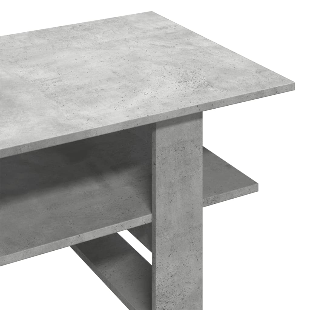 vidaXL Mesa de centro madera de ingeniería gris hormigón 102x55x42 cm