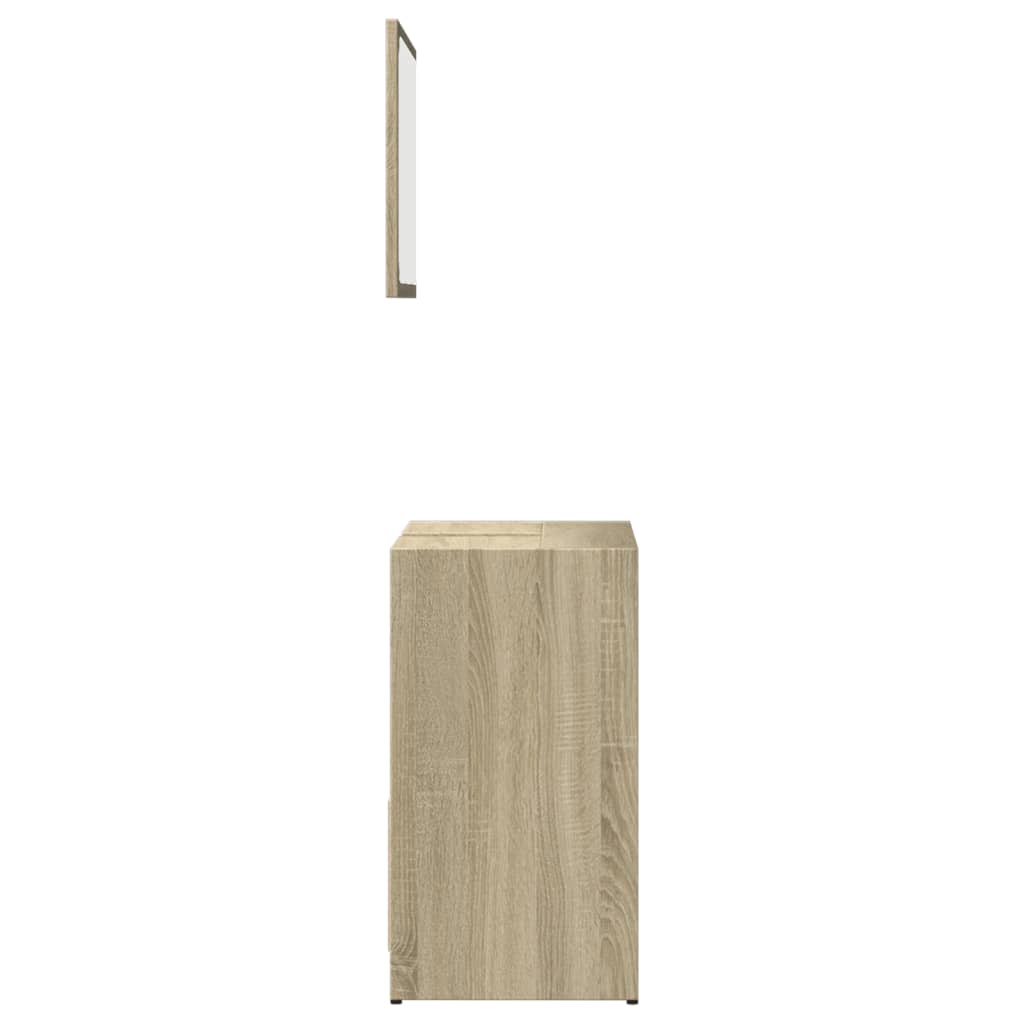 vidaXL Set de muebles de baño 2 pzas madera contrachapada roble Sonoma