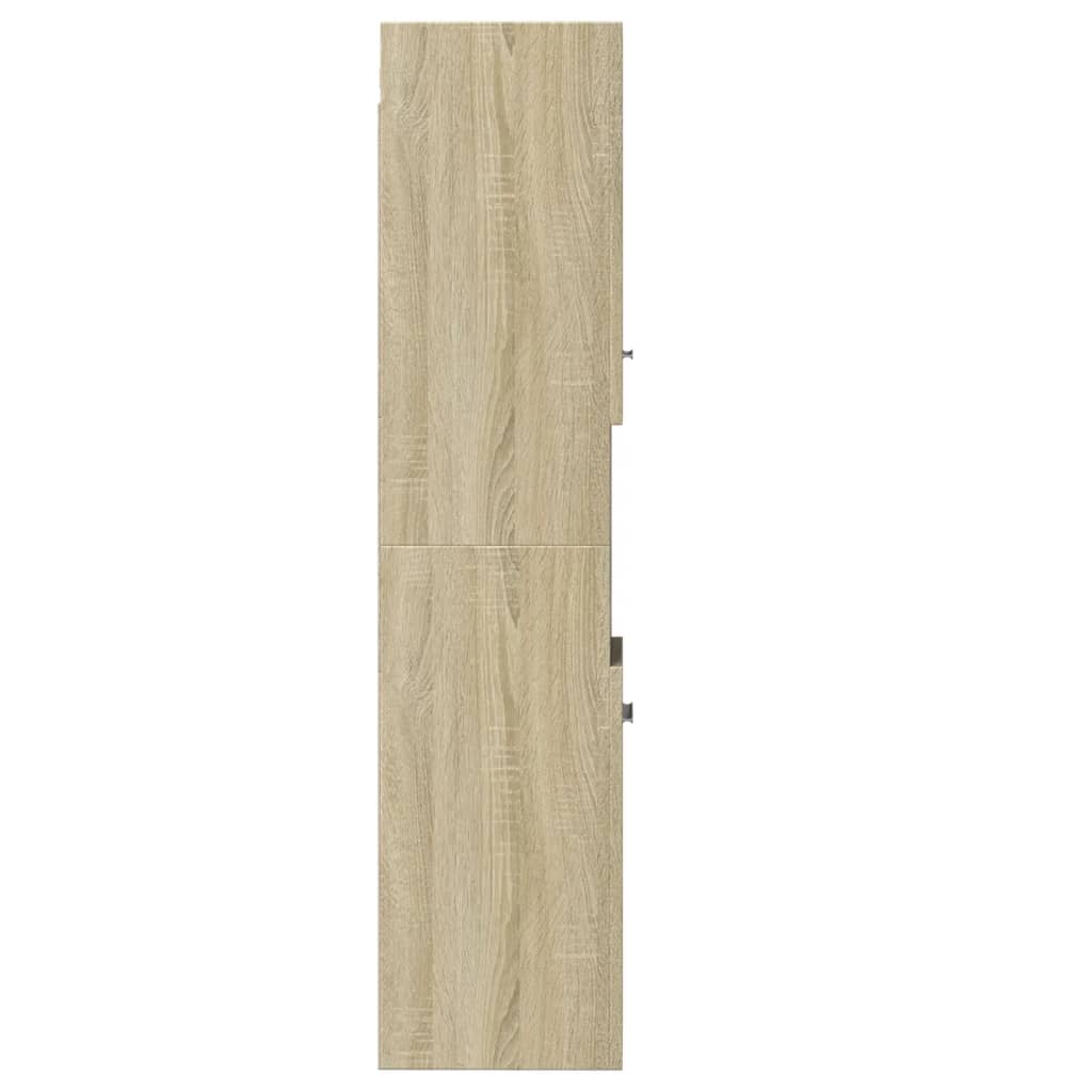 vidaXL Armario de baño madera ingeniería roble Sonoma 30x30x130 cm