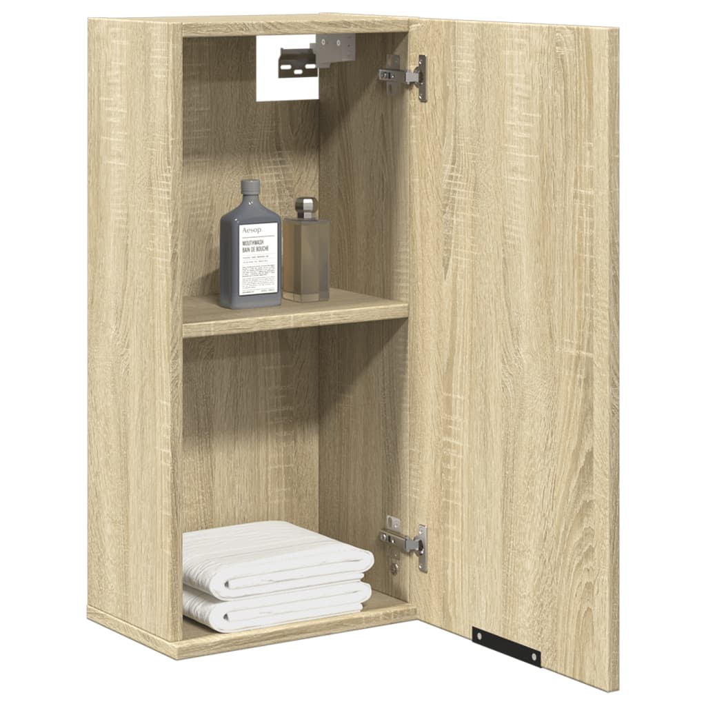 vidaXL Armario de baño de pared color roble Sonoma 32x20x67 cm