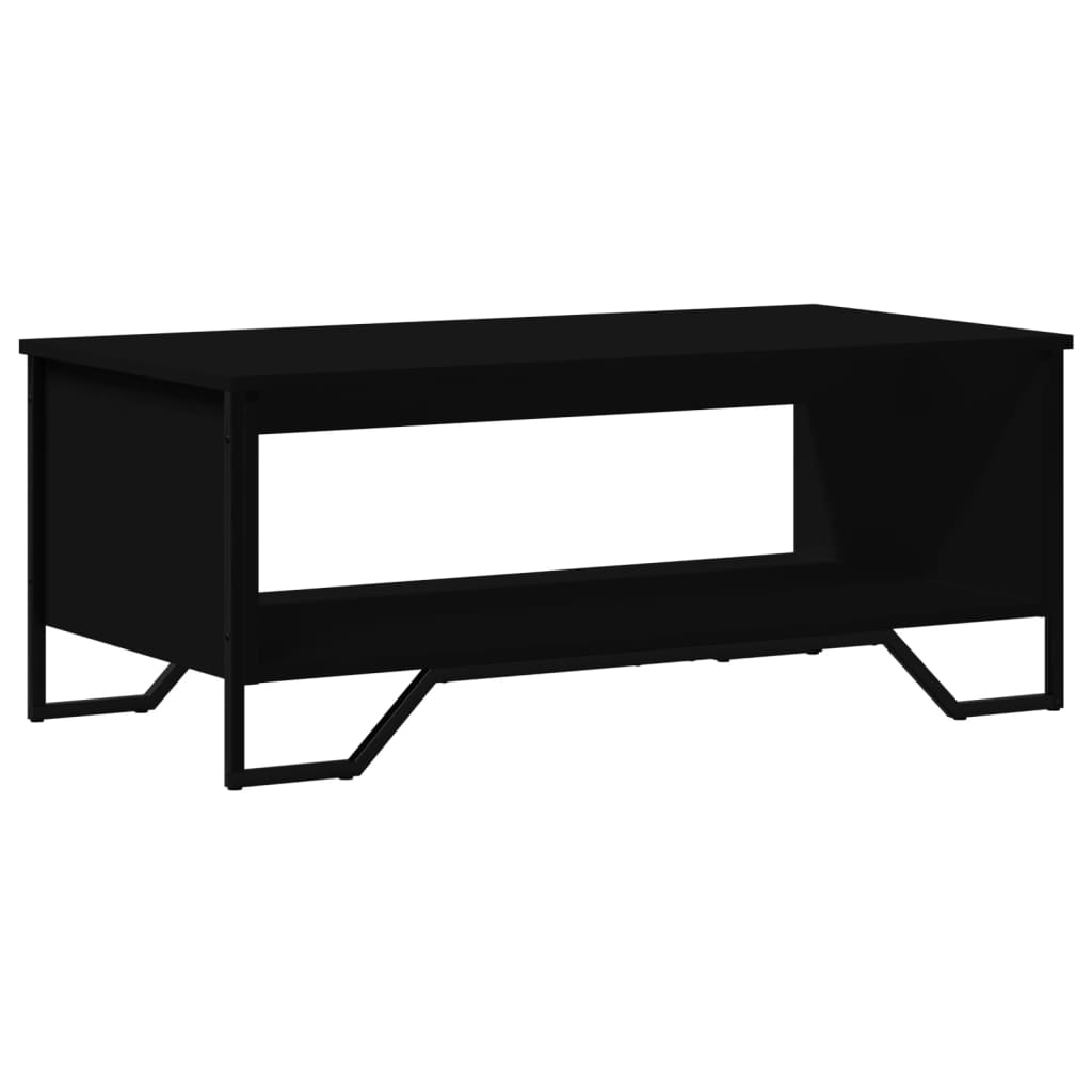 vidaXL Mesa de centro madera de ingeniería negro 100x51x40 cm