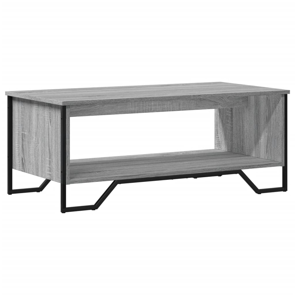 vidaXL Mesa de centro madera de ingeniería gris Sonoma 100x51x40 cm