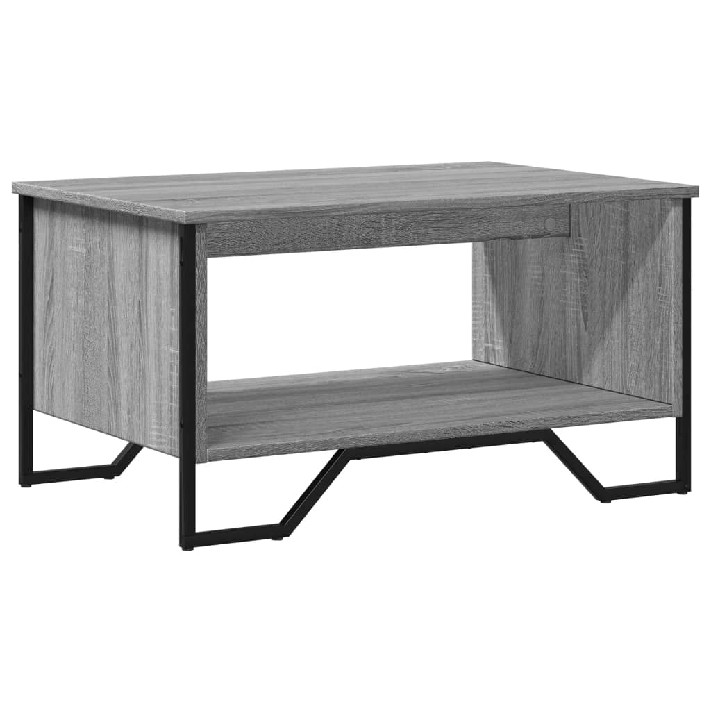 vidaXL Mesa de centro madera contrachapada gris Sonoma 75x51x40 cm