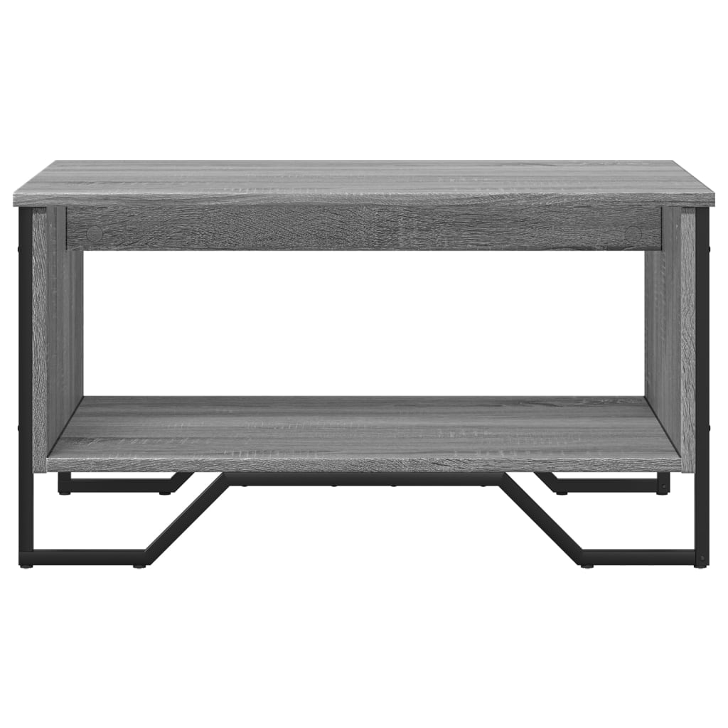 vidaXL Mesa de centro madera contrachapada gris Sonoma 75x51x40 cm