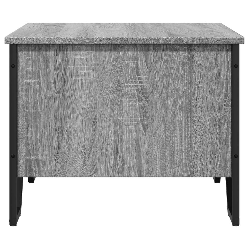 vidaXL Mesa de centro madera contrachapada gris Sonoma 75x51x40 cm