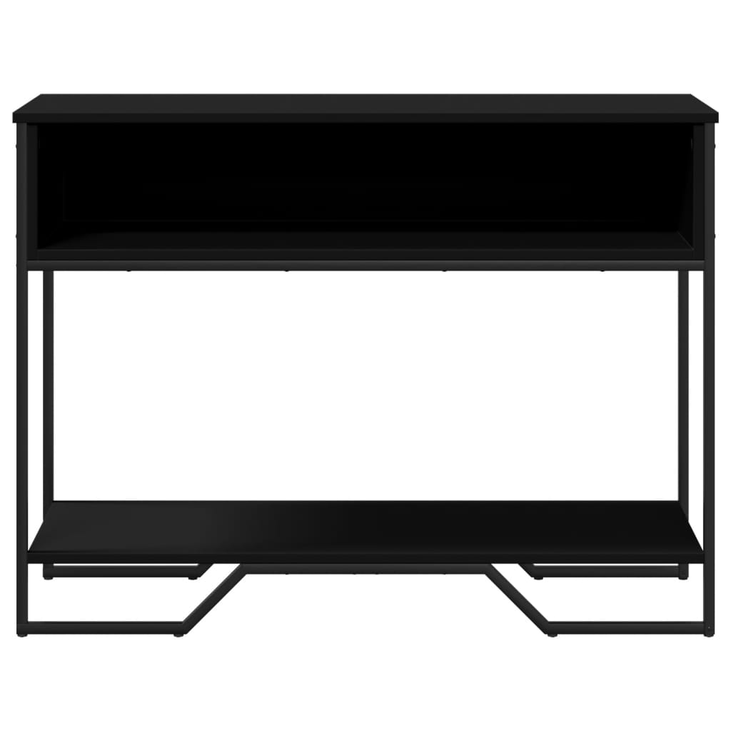 vidaXL Mesa consola madera de ingeniería negra 100x35x74,5 cm