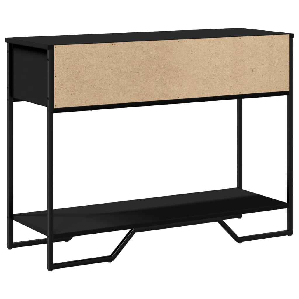 vidaXL Mesa consola madera de ingeniería negra 100x35x74,5 cm