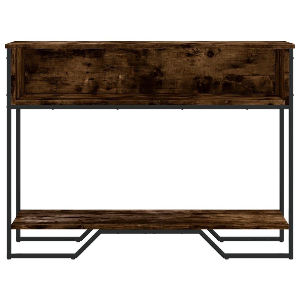 vidaXL Mesa consola madera de ingeniería roble ahumado 100x35x74,5 cm