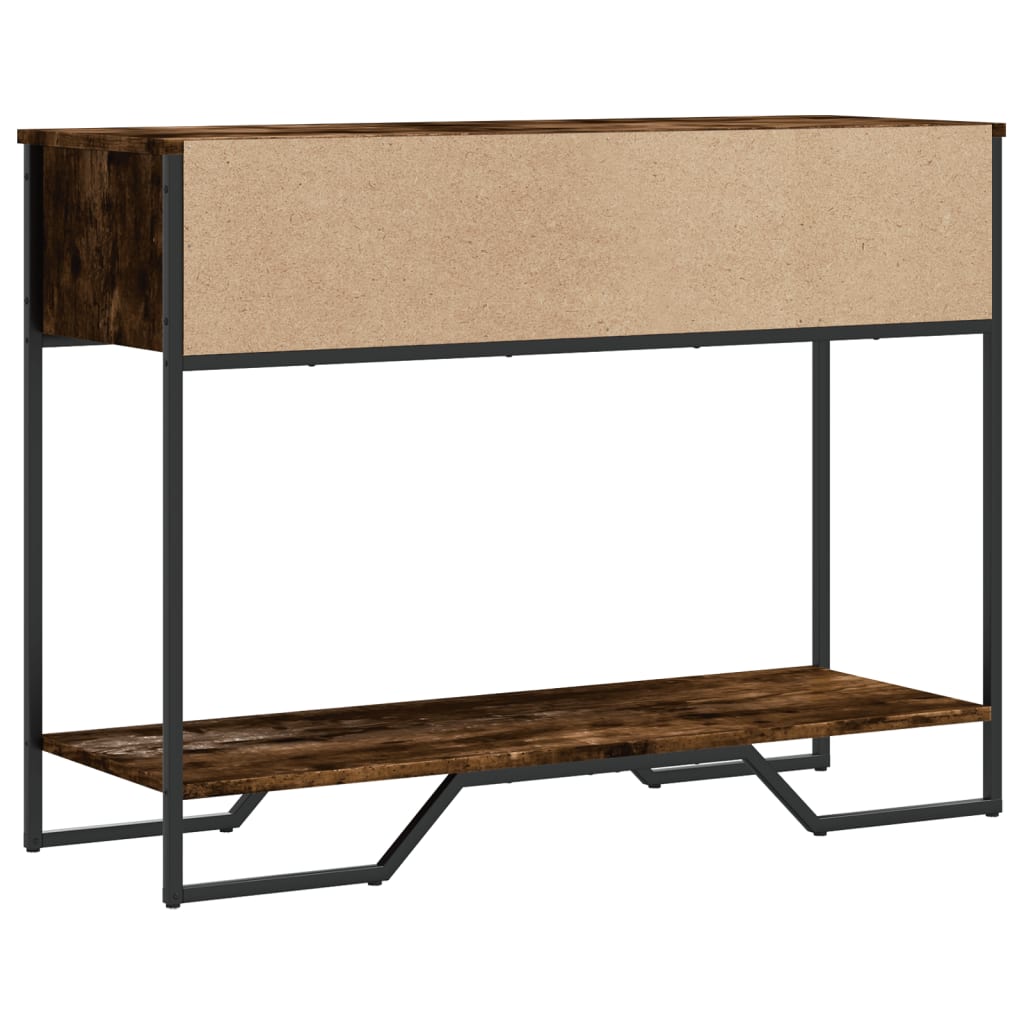 vidaXL Mesa consola madera de ingeniería roble ahumado 100x35x74,5 cm