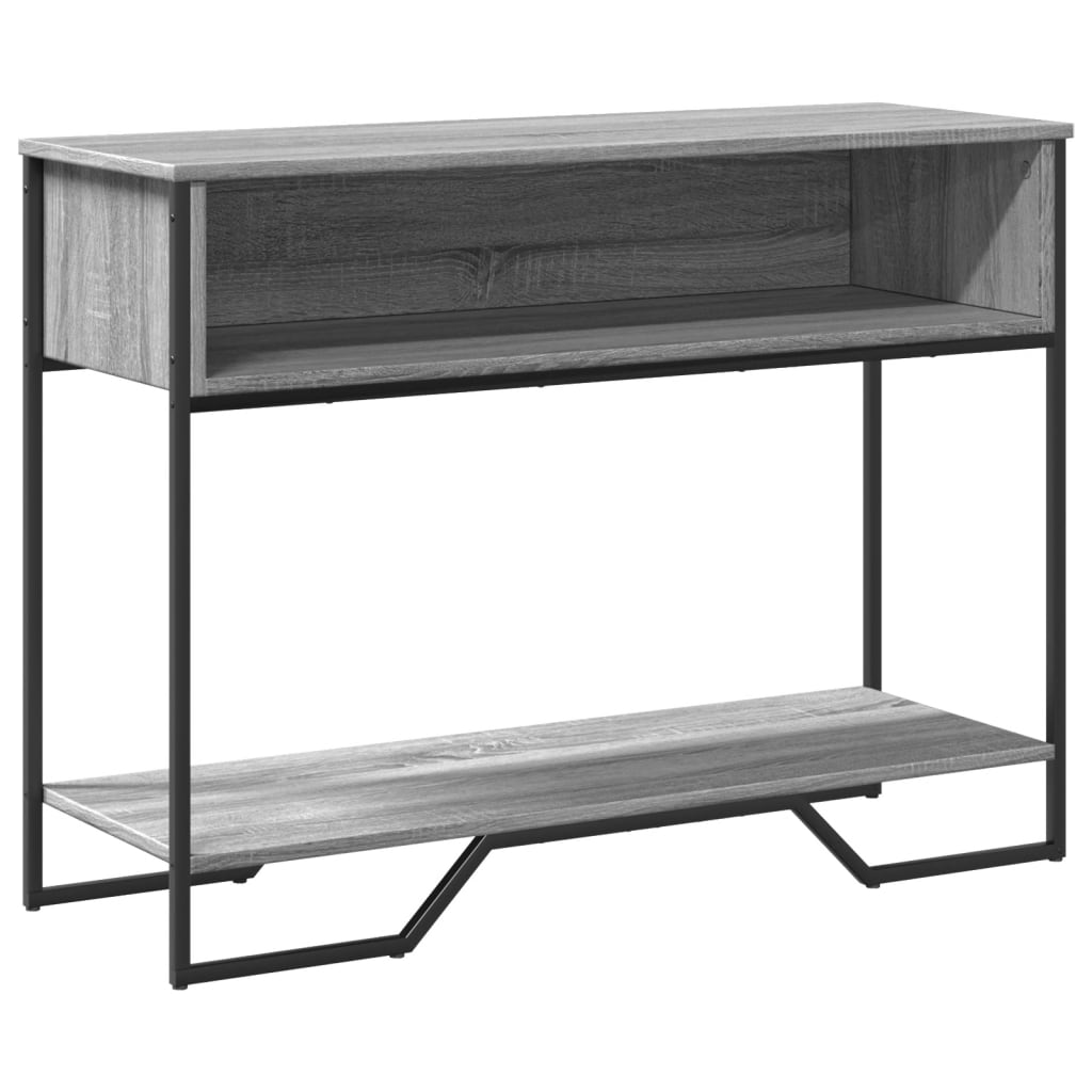 vidaXL Mesa consola madera de ingeniería gris Sonoma 100x35x74,5 cm