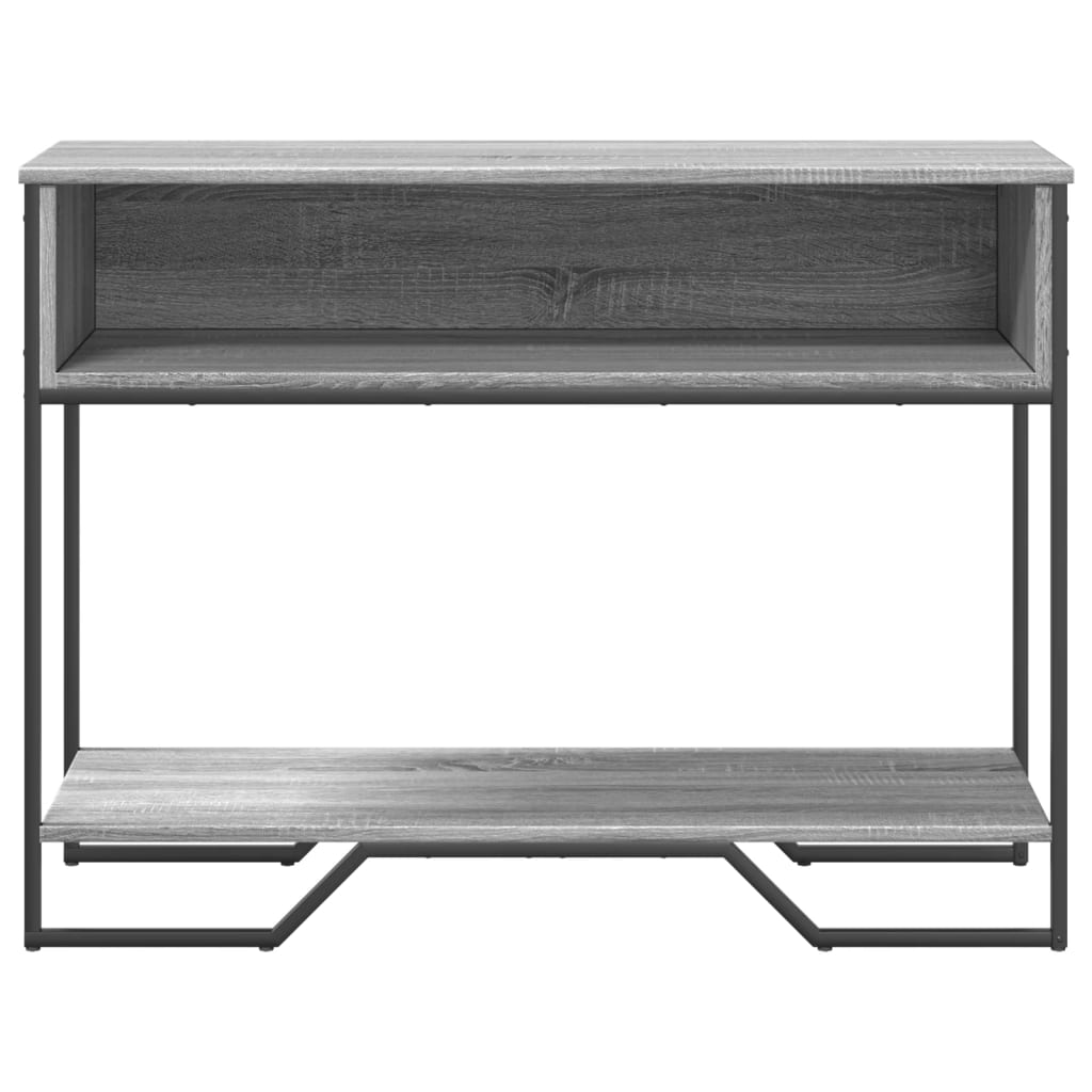 vidaXL Mesa consola madera de ingeniería gris Sonoma 100x35x74,5 cm