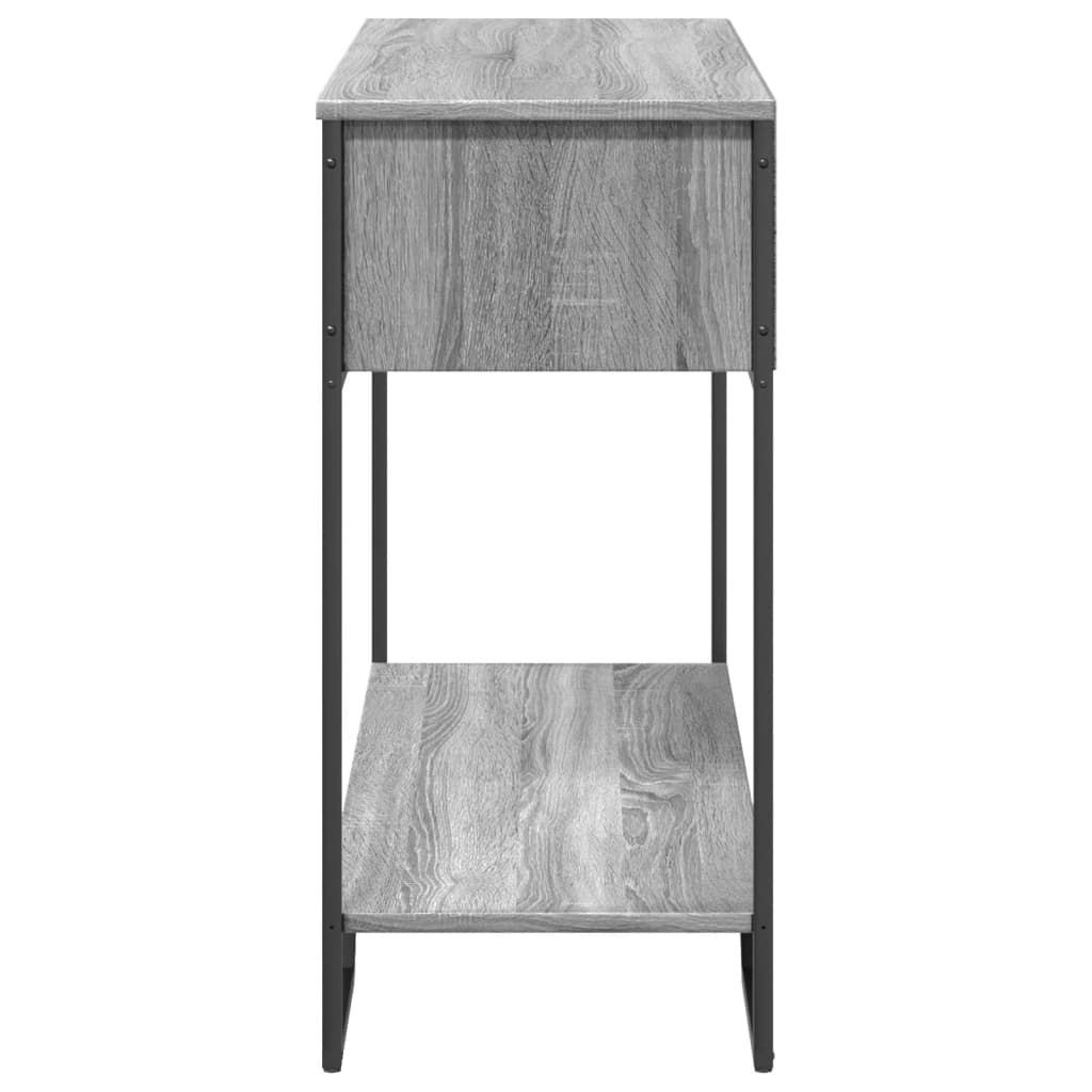 vidaXL Mesa consola madera de ingeniería gris Sonoma 100x35x74,5 cm