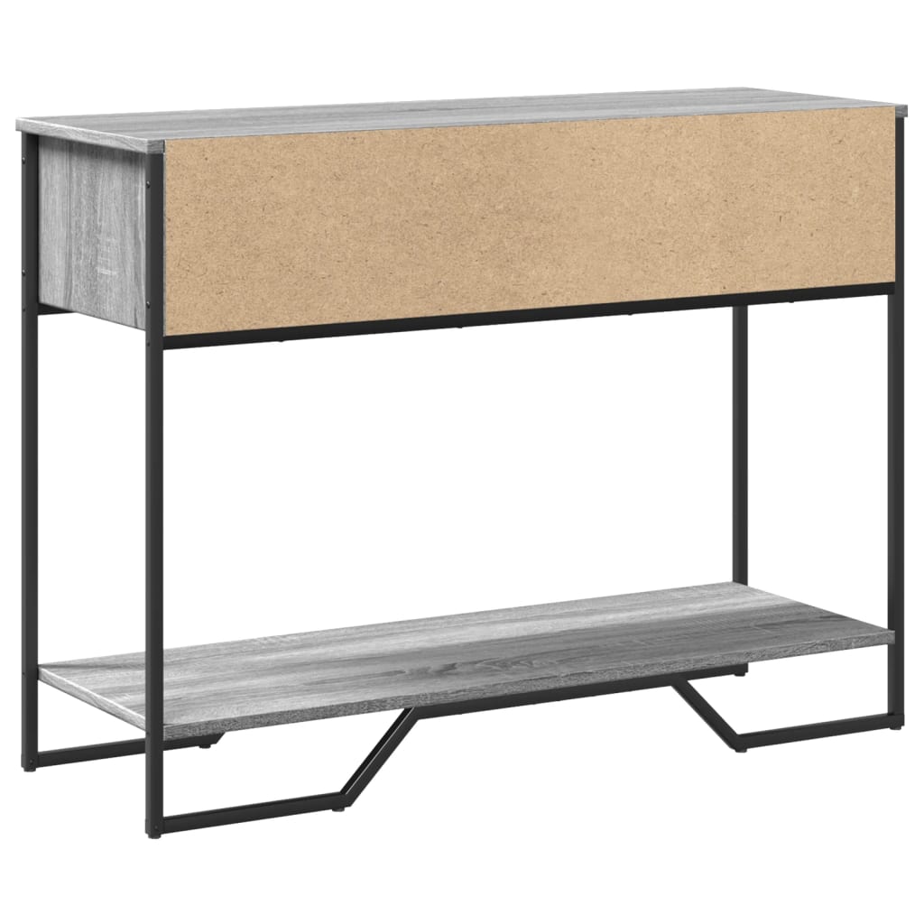 vidaXL Mesa consola madera de ingeniería gris Sonoma 100x35x74,5 cm