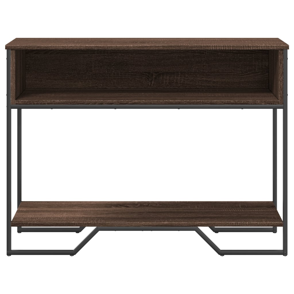 vidaXL Mesa consola madera de ingeniería marrón roble 100x35x74,5 cm