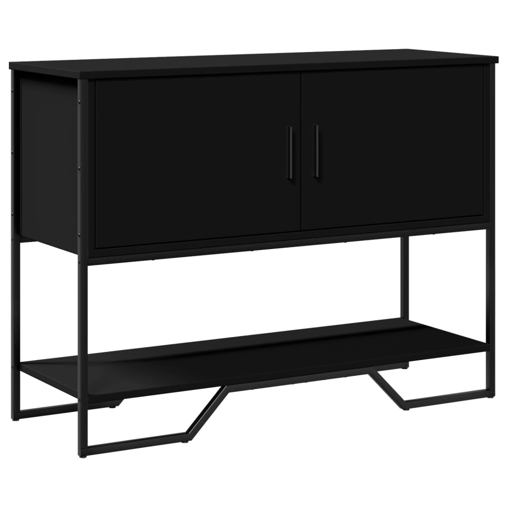 vidaXL Mesa consola madera de ingeniería negra 100x35x74,5 cm