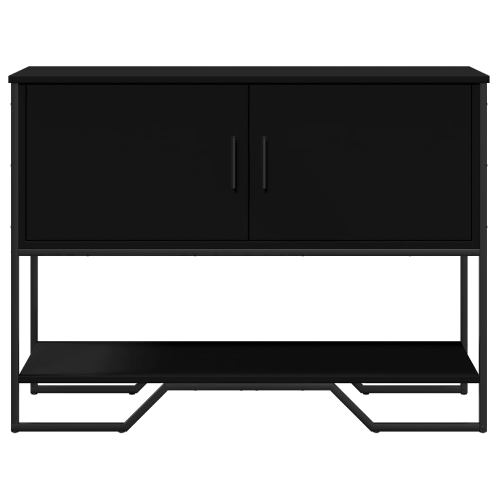 vidaXL Mesa consola madera de ingeniería negra 100x35x74,5 cm