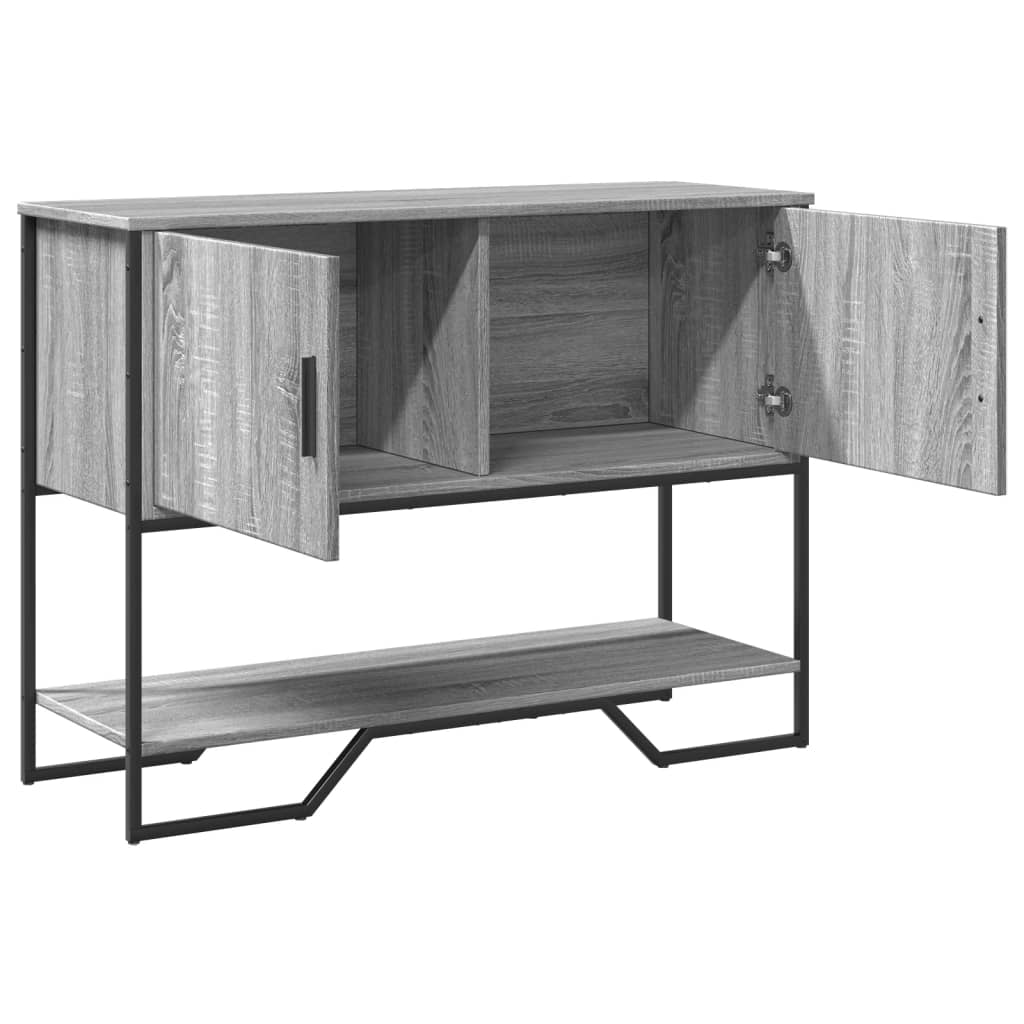 vidaXL Mesa consola madera de ingeniería gris Sonoma 100x35x74,5 cm