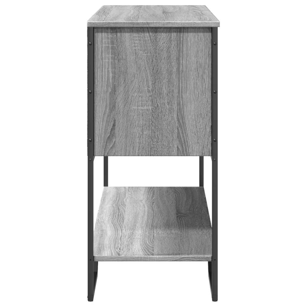 vidaXL Mesa consola madera de ingeniería gris Sonoma 100x35x74,5 cm