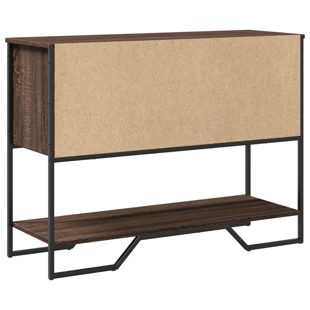 vidaXL Mesa consola madera de ingeniería marrón roble 100x35x74,5 cm