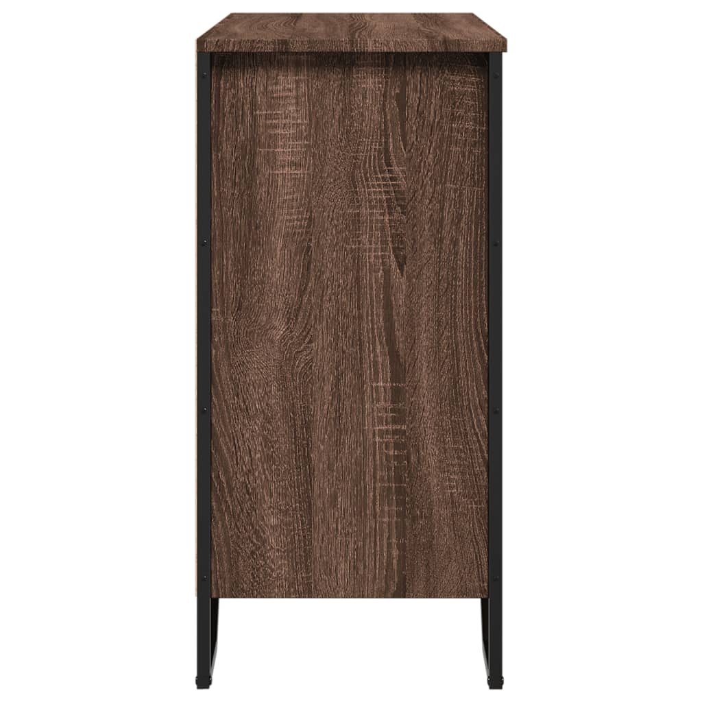 vidaXL Aparador madera de ingeniería roble marrón 78x35,5x74,5 cm