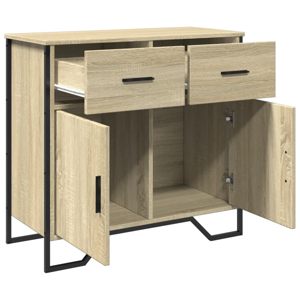 vidaXL Aparador de madera de ingeniería roble Sonoma 79,5x35,5x74,5 cm