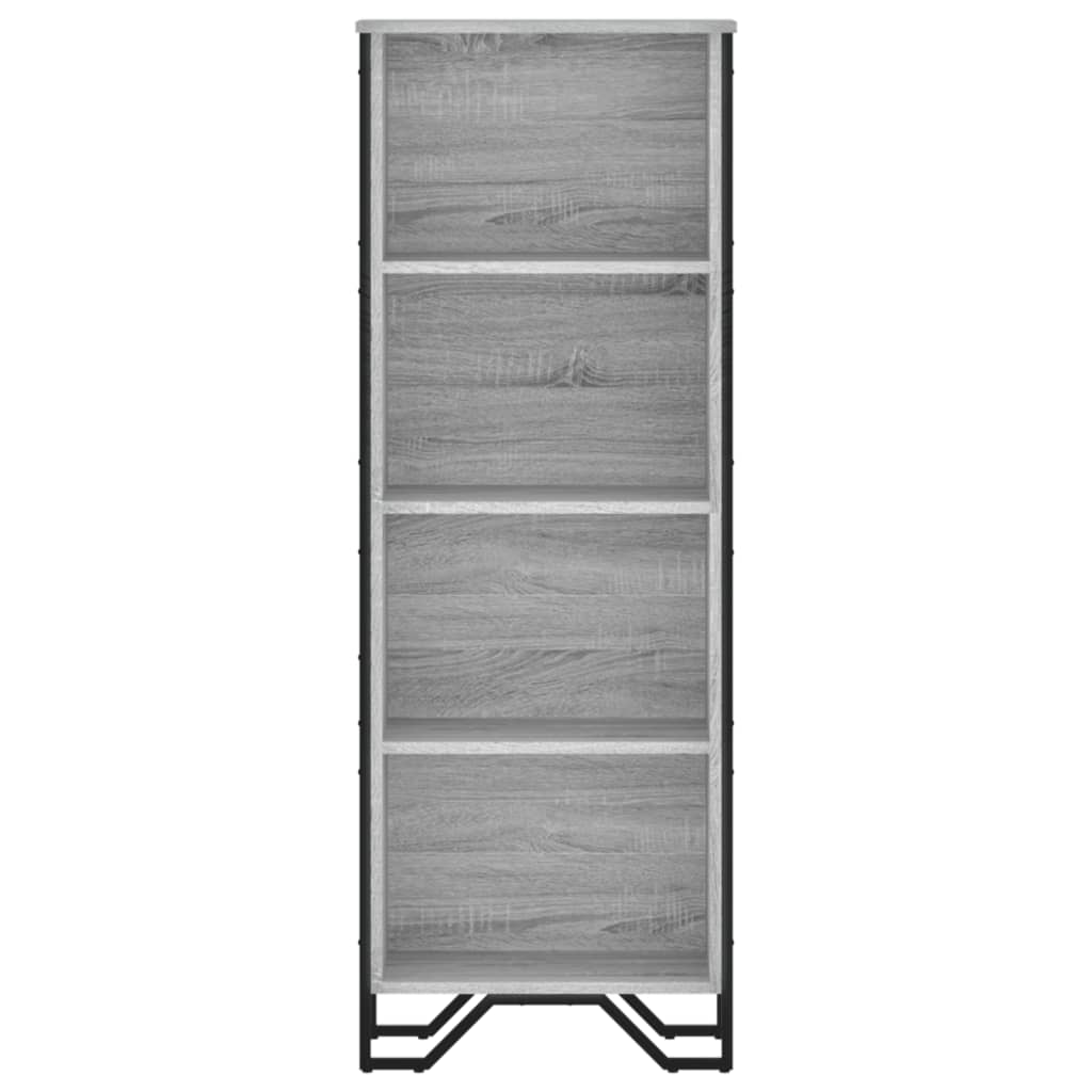 vidaXL Estantería de madera de ingeniería gris Sonoma 50x31x137,5 cm