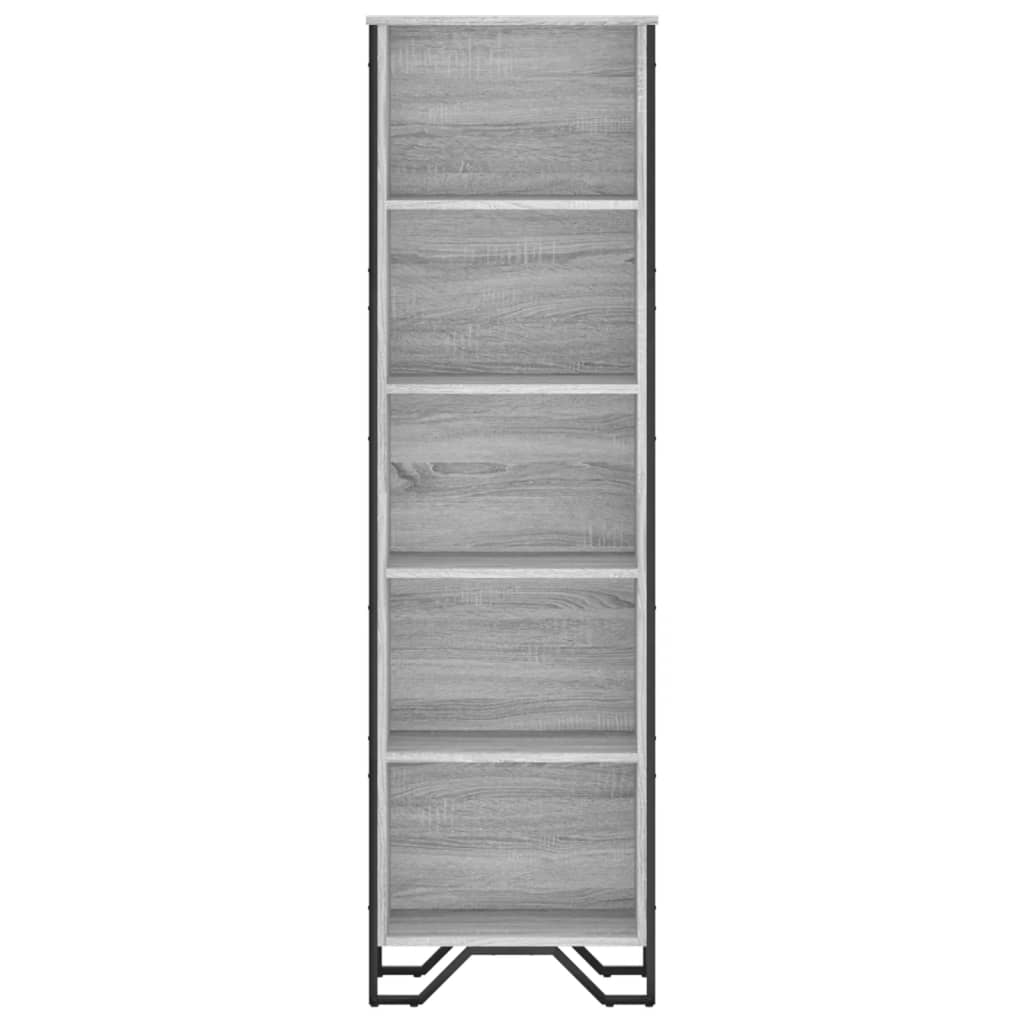 vidaXL Estantería de madera de ingeniería gris Sonoma 50x31x169 cm