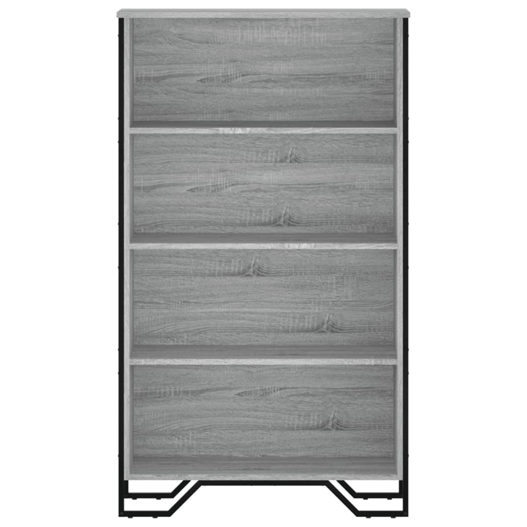 vidaXL Estantería madera de ingeniería gris Sonoma 80x31x137,5 cm