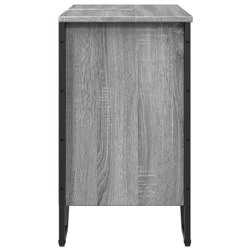 vidaXL Armario lavabo baño madera ingeniería gris Sonoma 60x35x60 cm