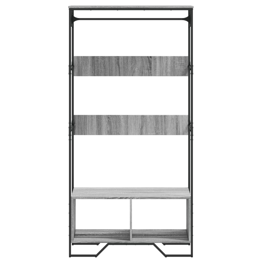 vidaXL Armario de madera de ingeniería gris Sonoma 90x50x180 cm