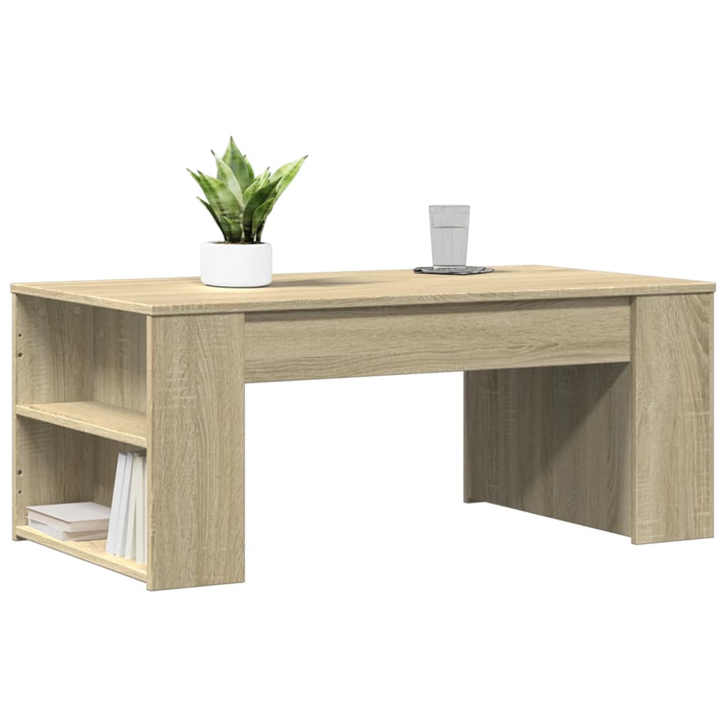 vidaXL Mesa de centro madera de ingeniería roble Sonoma 102x55x42 cm