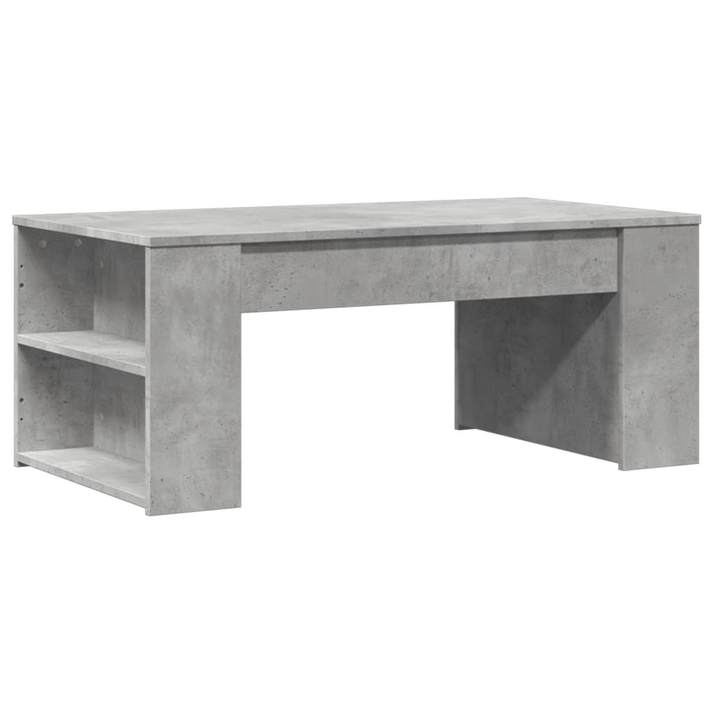 vidaXL Mesa de centro madera de ingeniería gris hormigón 102x55x42 cm