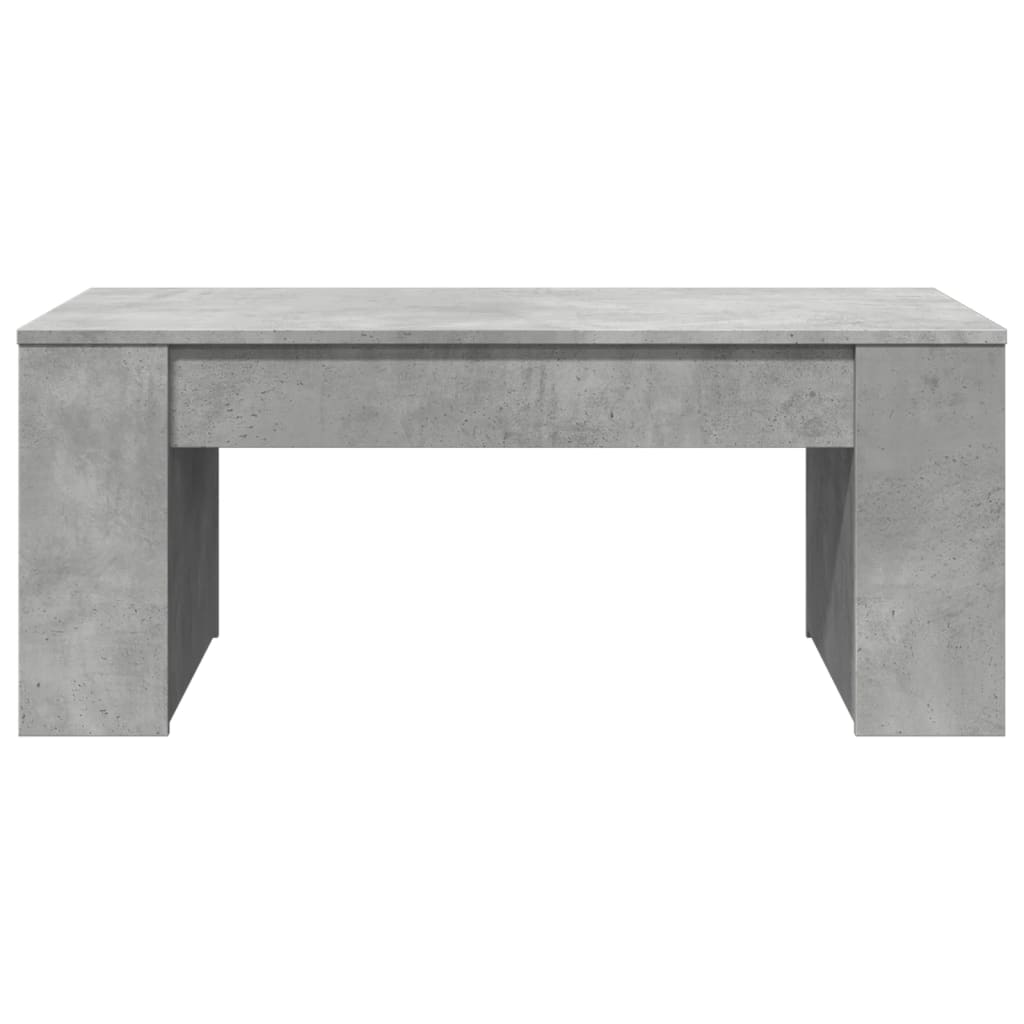 vidaXL Mesa de centro madera de ingeniería gris hormigón 102x55x42 cm