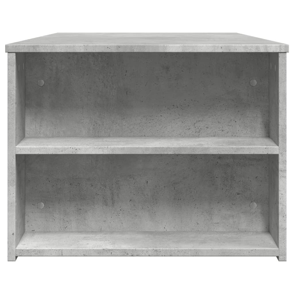 vidaXL Mesa de centro madera de ingeniería gris hormigón 102x55x42 cm