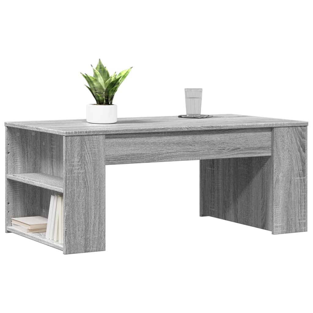 vidaXL Mesa de centro madera de ingeniería gris Sonoma 102x55x42 cm