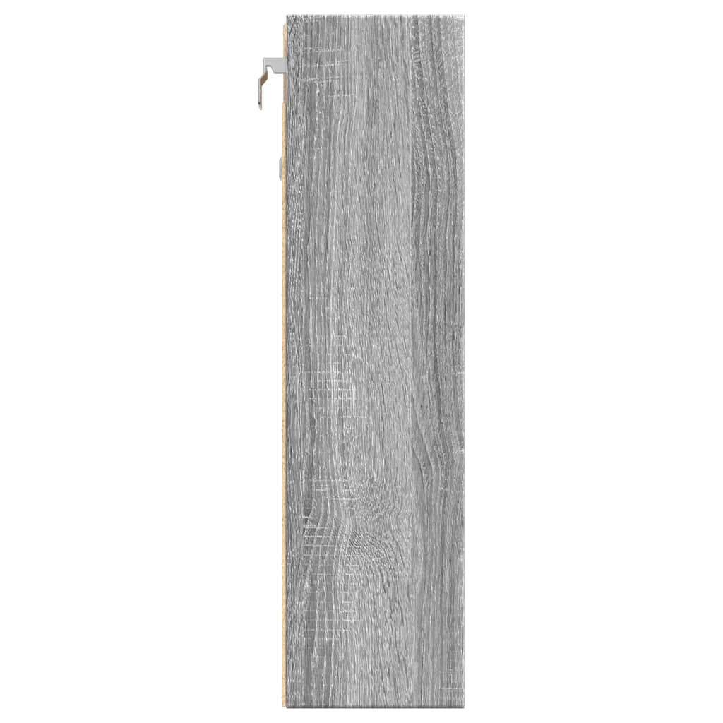 vidaXL Vitrina de madera de ingeniería gris Sonoma 100x15x58 cm