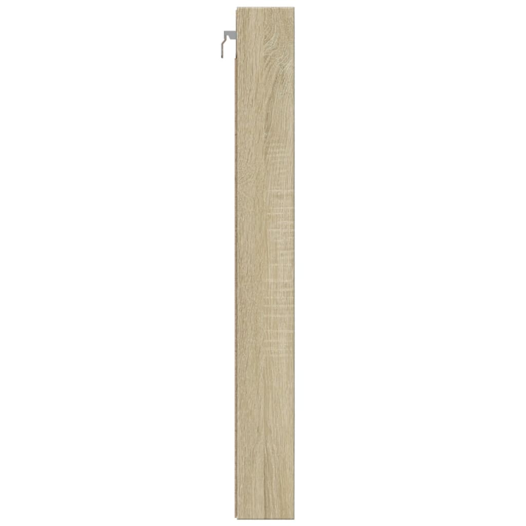 vidaXL Vitrina de madera de ingeniería roble Sonoma 100x8,5x75 cm