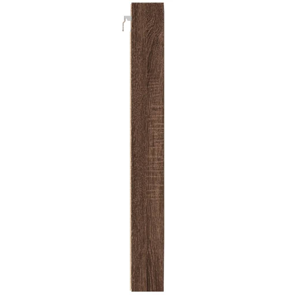 vidaXL Vitrina de madera de ingeniería marrón roble 100x8,5x75 cm