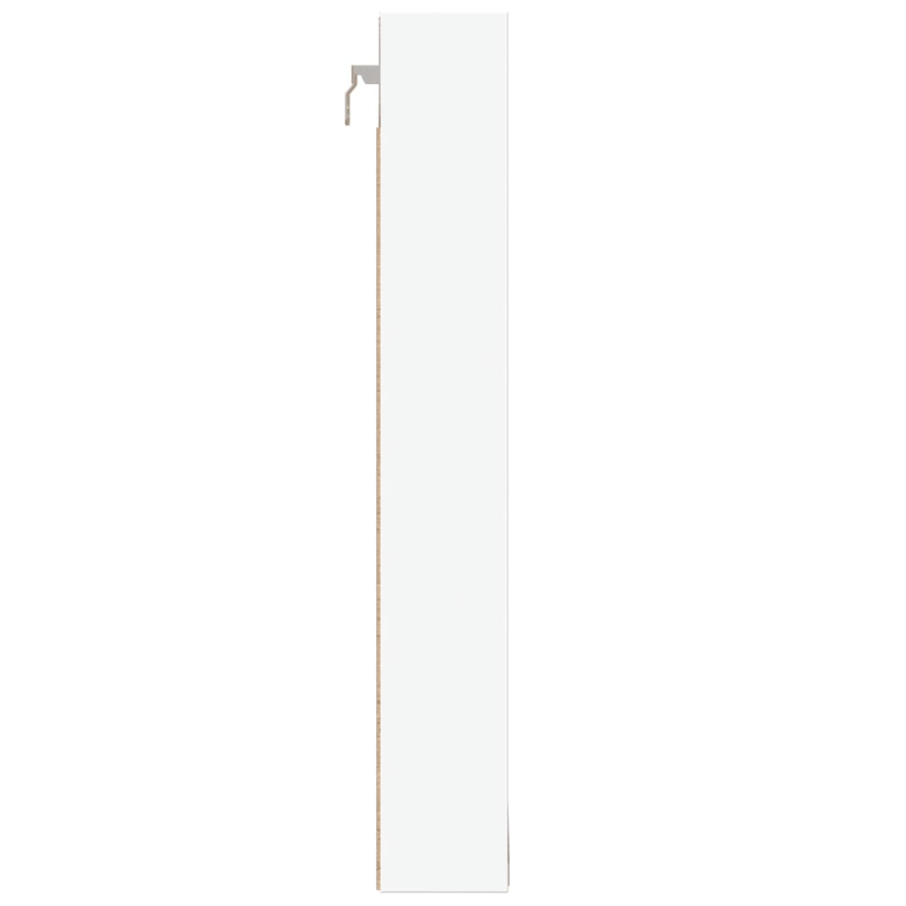 vidaXL Vitrina de madera ingeniería blanca 100x8,5x58 cm