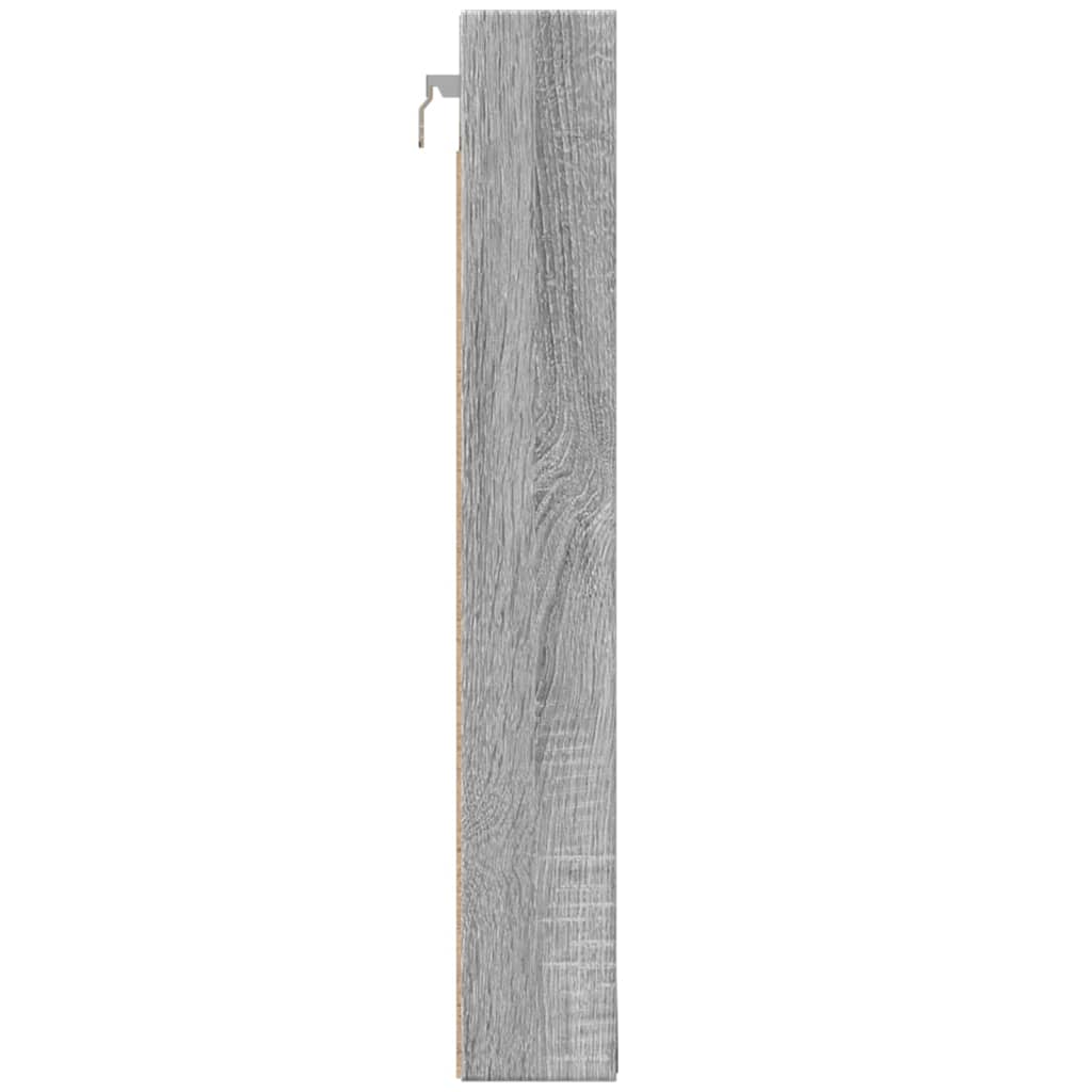 vidaXL Vitrina de madera de ingeniería gris Sonoma 100x8,5x58 cm