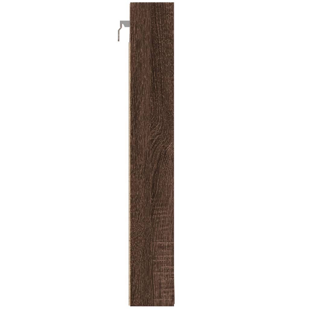 vidaXL Vitrina de madera de ingeniería marrón roble 100x8,5x58 cm