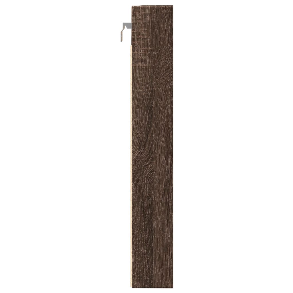 vidaXL Vitrina de madera de ingeniería marrón roble 80x8,5x58 cm