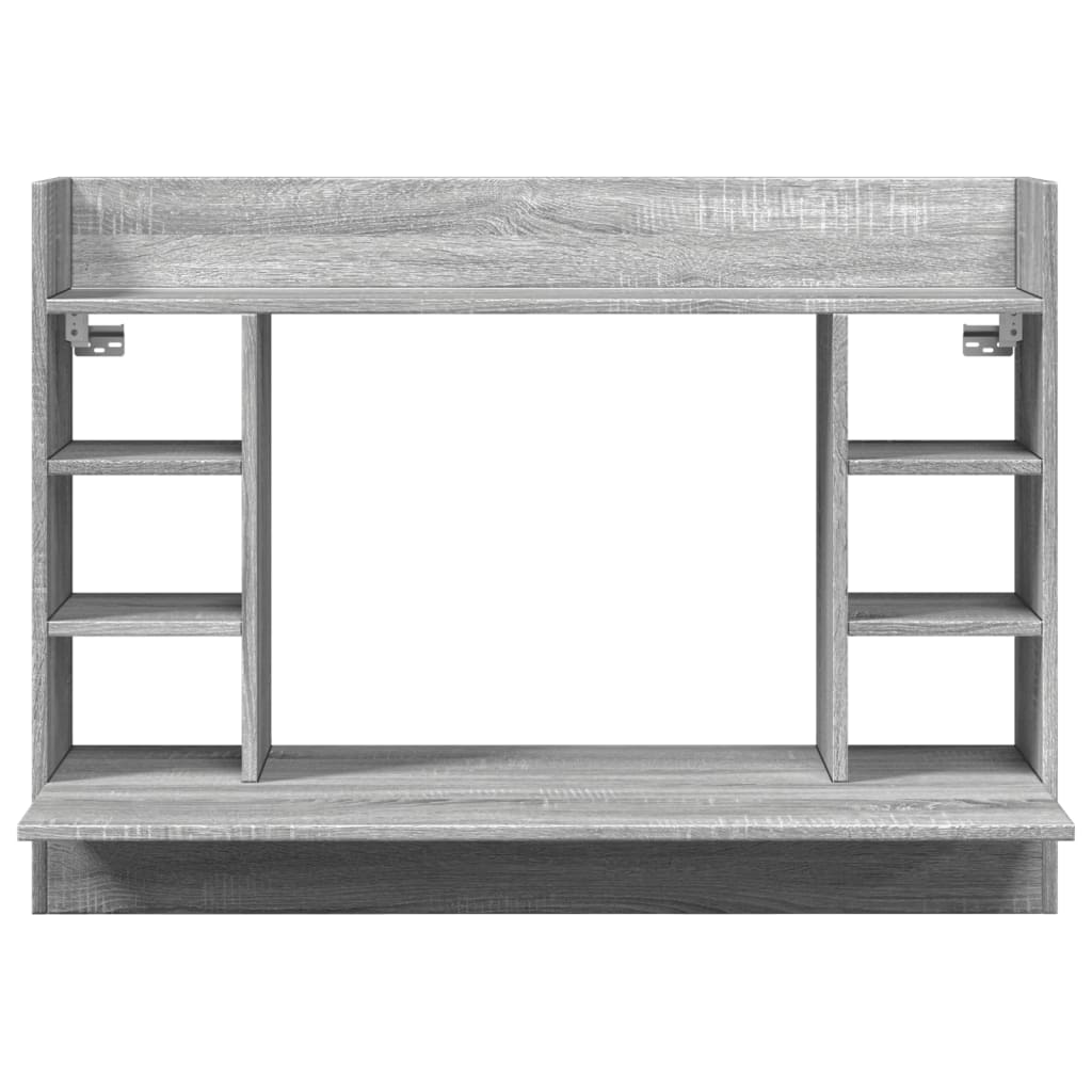 vidaXL Escritorio de pared madera ingeniería gris Sonoma 105x48x75 cm